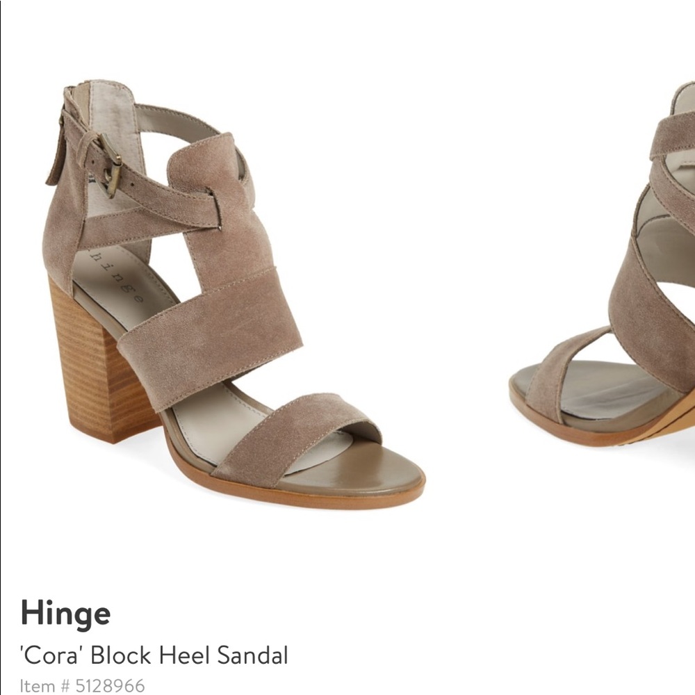 Hinge ‘Cora’ Block Heel Sandal